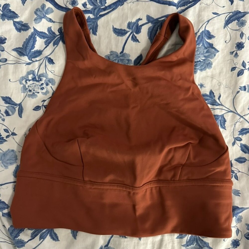 Lululemon Wunder Train Long-Line Sports Bra Brown